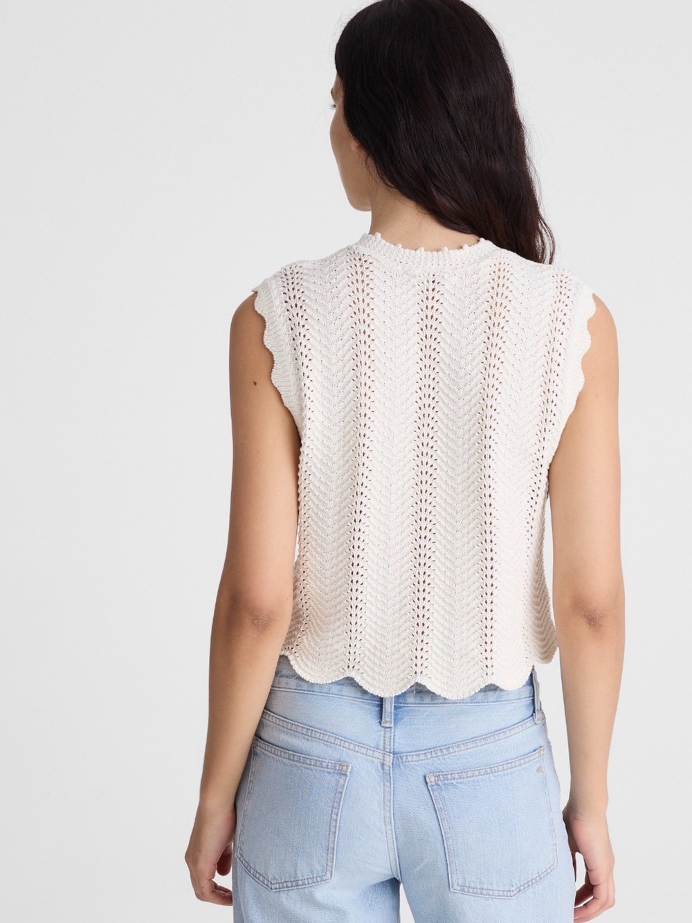 Madewell Wavy Knit Button-Up Shell - Picture 6 of 7